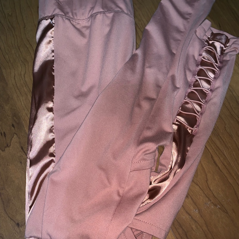 Puma pink silk sided leggings